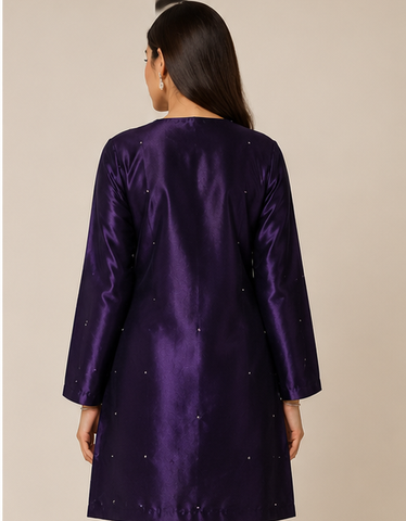 Dark Purple Lava silk Shirt
