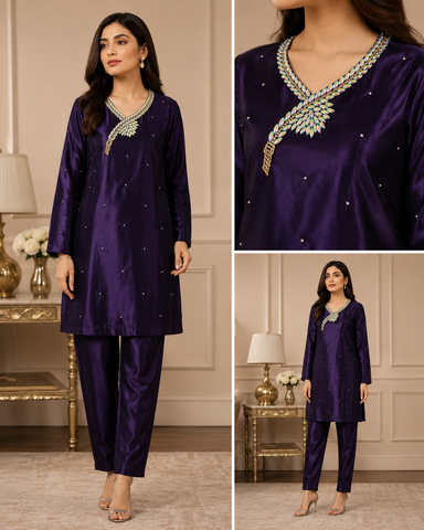 Dark Purple Lava silk Shirt