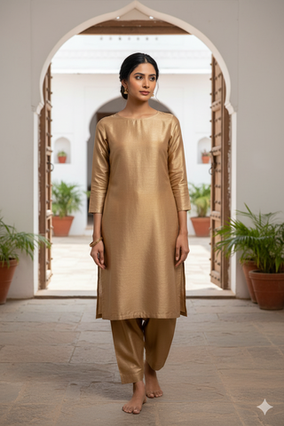 LIGHT GOLD LAMA SILK-0110