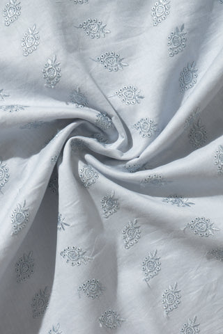 Aesh White Cotton 3-Piece Chicken Karhi Suit | Dupatta Gali