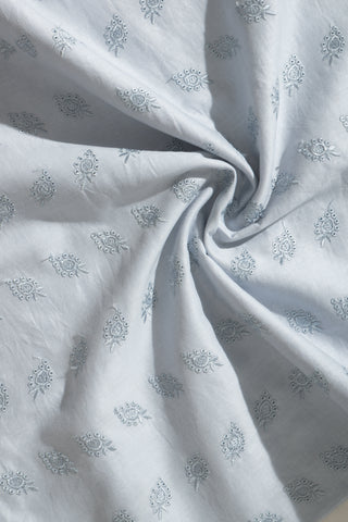Aesh White Cotton 3-Piece Chicken Karhi Suit | Dupatta Gali