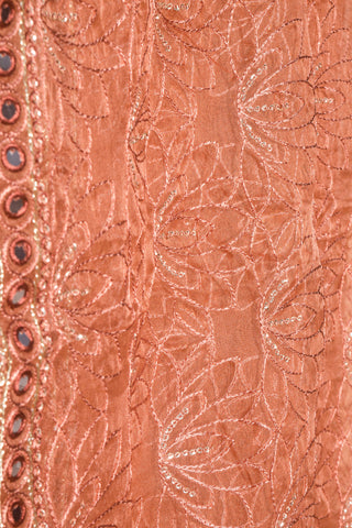 Light Brown Dupatta Printed Chiffon | Dupatta Gali