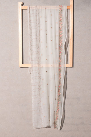 Off White Dupatta Printed Chiffon | Dupatta Gali