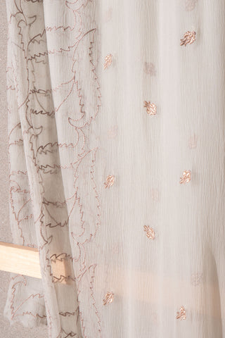 Off White Dupatta Printed Chiffon | Dupatta Gali