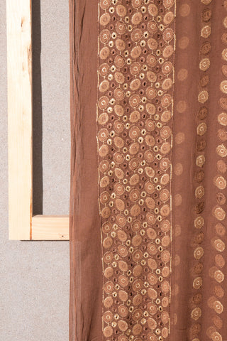 Brown Dupatta Printed Organza | Dupatta Gali