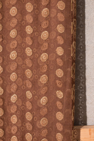 Brown Dupatta Printed Organza | Dupatta Gali