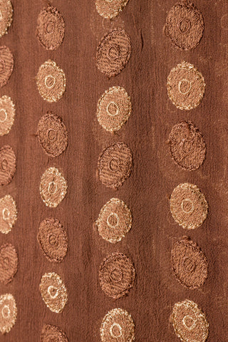 Brown Dupatta Printed Organza | Dupatta Gali