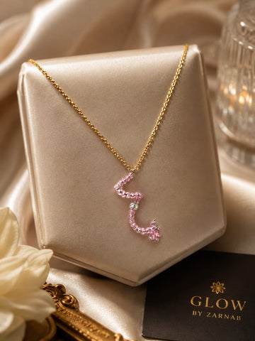 Pink Crystal Pendant Necklace