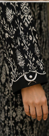 Black Printed Lawn Long Shirt