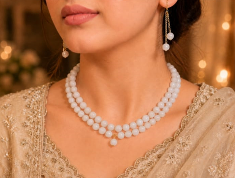 Pearl Glow 2-Layer Necklace Set