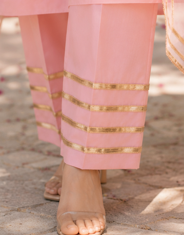 Minaal Summer 3Pc Viscose Ready to wear | Viscose | 3-Piece Peach Color
