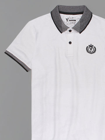 Mens Polo Shirt (Short Sleeve) By Velvour Art# VMP02-B/W - Velvour Shop